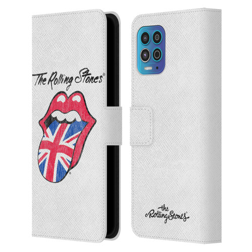 The Rolling Stones Key Art Uk Tongue Leather Book Wallet Case Cover For Motorola Moto G100