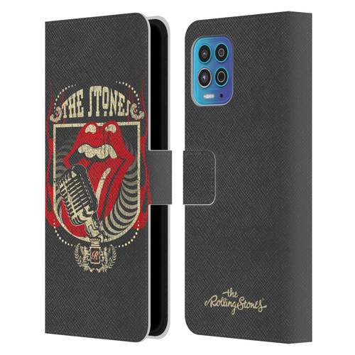The Rolling Stones Key Art Jumbo Tongue Leather Book Wallet Case Cover For Motorola Moto G100