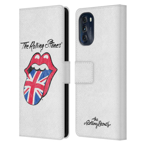 The Rolling Stones Key Art Uk Tongue Leather Book Wallet Case Cover For Motorola Moto G (2022)