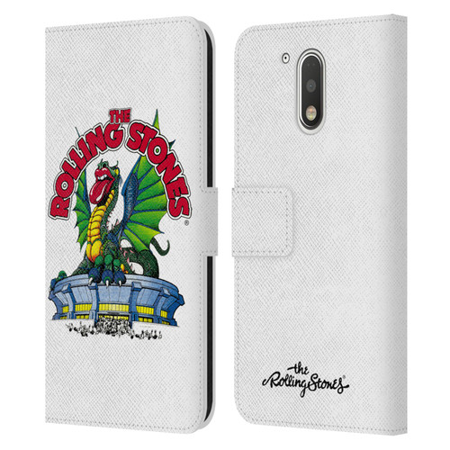 The Rolling Stones Key Art Dragon Leather Book Wallet Case Cover For Motorola Moto G41