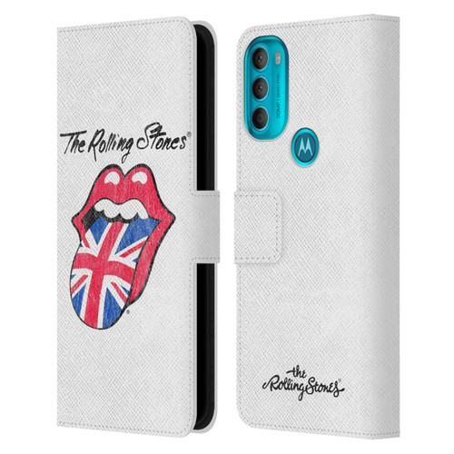The Rolling Stones Key Art Uk Tongue Leather Book Wallet Case Cover For Motorola Moto G71 5G