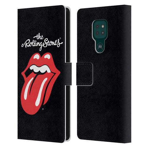 The Rolling Stones Key Art Tongue Classic Leather Book Wallet Case Cover For Motorola Moto G9 Play