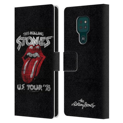 The Rolling Stones Key Art Us Tour 78 Leather Book Wallet Case Cover For Motorola Moto G9 Play