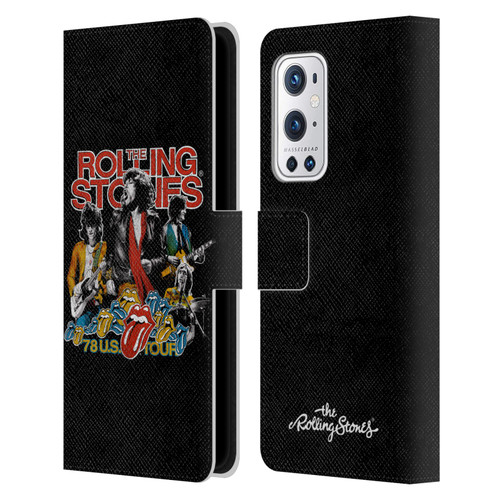 The Rolling Stones Key Art 78 Us Tour Vintage Leather Book Wallet Case Cover For OnePlus 9 Pro