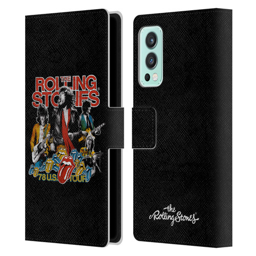 The Rolling Stones Key Art 78 Us Tour Vintage Leather Book Wallet Case Cover For OnePlus Nord 2 5G