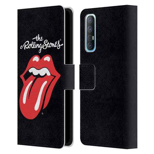 The Rolling Stones Key Art Tongue Classic Leather Book Wallet Case Cover For OPPO Find X2 Neo 5G