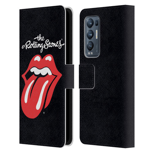 The Rolling Stones Key Art Tongue Classic Leather Book Wallet Case Cover For OPPO Find X3 Neo / Reno5 Pro+ 5G