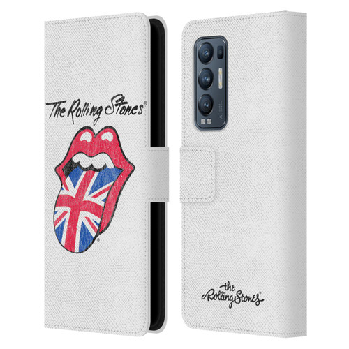 The Rolling Stones Key Art Uk Tongue Leather Book Wallet Case Cover For OPPO Find X3 Neo / Reno5 Pro+ 5G