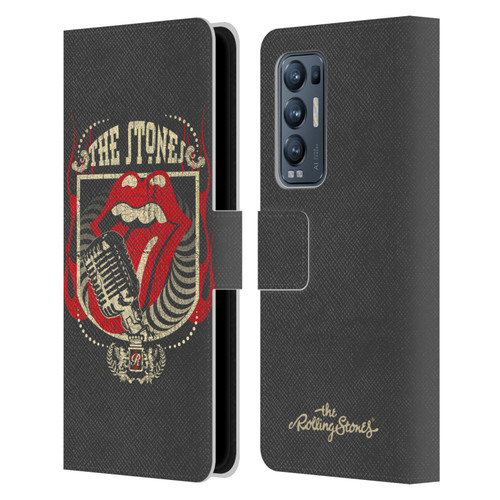 The Rolling Stones Key Art Jumbo Tongue Leather Book Wallet Case Cover For OPPO Find X3 Neo / Reno5 Pro+ 5G