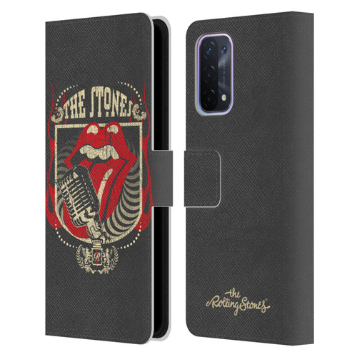The Rolling Stones Key Art Jumbo Tongue Leather Book Wallet Case Cover For OPPO A54 5G