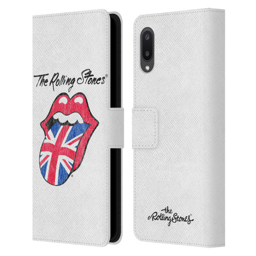The Rolling Stones Key Art Uk Tongue Leather Book Wallet Case Cover For Samsung Galaxy A02/M02 (2021)
