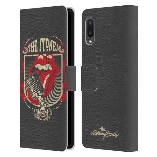The Rolling Stones Key Art Jumbo Tongue Leather Book Wallet Case Cover For Samsung Galaxy A02/M02 (2021)