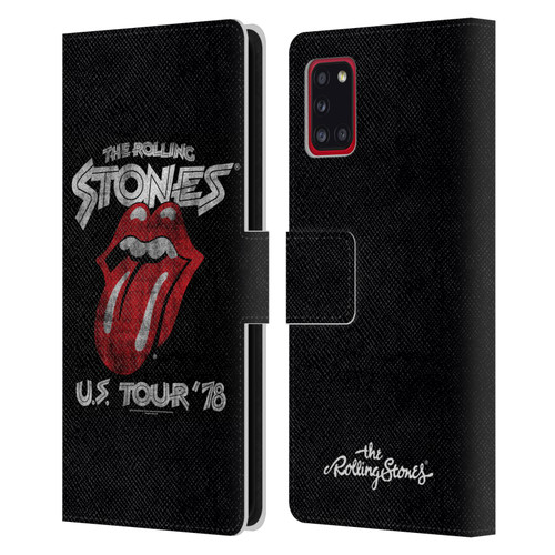 The Rolling Stones Key Art Us Tour 78 Leather Book Wallet Case Cover For Samsung Galaxy A31 (2020)