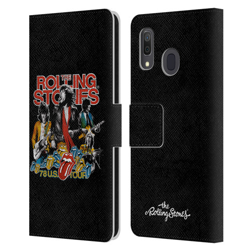 The Rolling Stones Key Art 78 Us Tour Vintage Leather Book Wallet Case Cover For Samsung Galaxy A33 5G (2022)