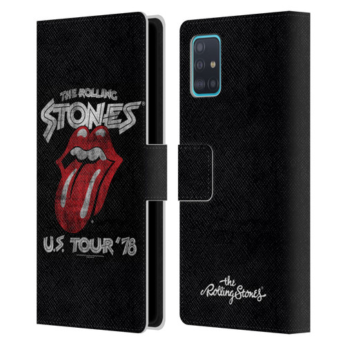 The Rolling Stones Key Art Us Tour 78 Leather Book Wallet Case Cover For Samsung Galaxy A51 (2019)