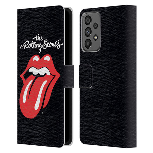 The Rolling Stones Key Art Tongue Classic Leather Book Wallet Case Cover For Samsung Galaxy A73 5G (2022)