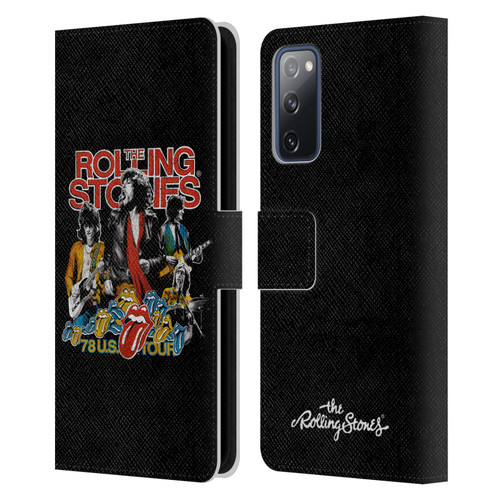 The Rolling Stones Key Art 78 Us Tour Vintage Leather Book Wallet Case Cover For Samsung Galaxy S20 FE / 5G