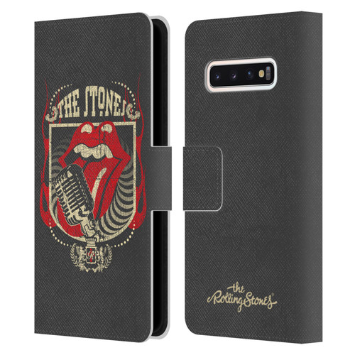 The Rolling Stones Key Art Jumbo Tongue Leather Book Wallet Case Cover For Samsung Galaxy S10