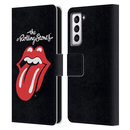 The Rolling Stones Key Art Tongue Classic Leather Book Wallet Case Cover For Samsung Galaxy S21 5G