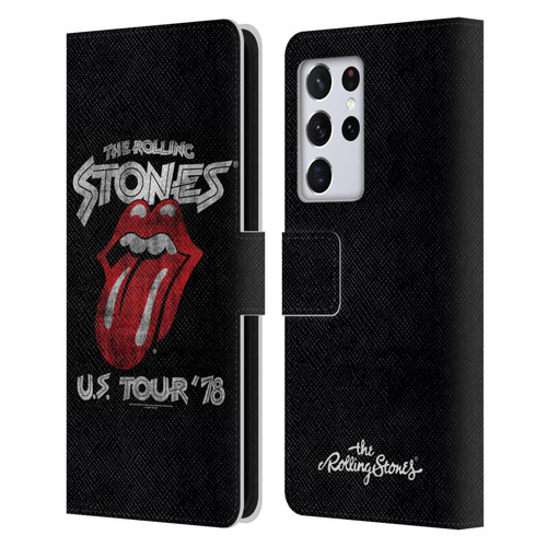The Rolling Stones Key Art Us Tour 78 Leather Book Wallet Case Cover For Samsung Galaxy S21 Ultra 5G