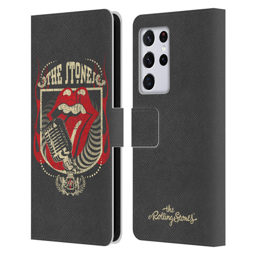 The Rolling Stones Key Art Jumbo Tongue Leather Book Wallet Case Cover For Samsung Galaxy S21 Ultra 5G