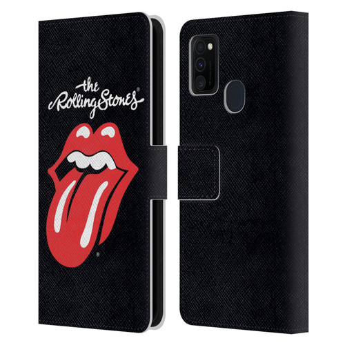 The Rolling Stones Key Art Tongue Classic Leather Book Wallet Case Cover For Samsung Galaxy M30s (2019)/M21 (2020)