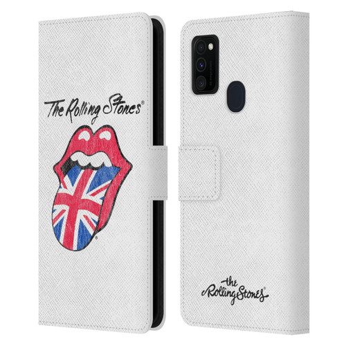 The Rolling Stones Key Art Uk Tongue Leather Book Wallet Case Cover For Samsung Galaxy M30s (2019)/M21 (2020)