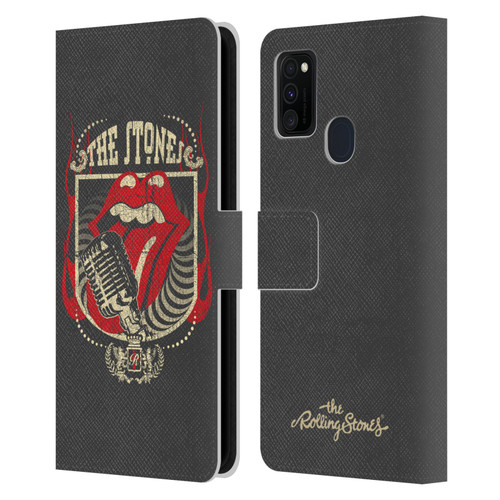 The Rolling Stones Key Art Jumbo Tongue Leather Book Wallet Case Cover For Samsung Galaxy M30s (2019)/M21 (2020)