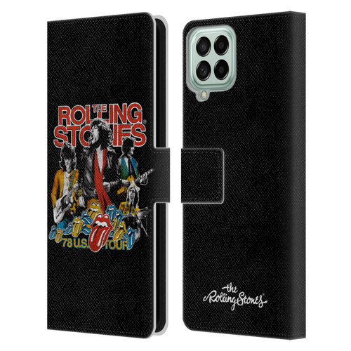 The Rolling Stones Key Art 78 Us Tour Vintage Leather Book Wallet Case Cover For Samsung Galaxy M33 (2022)