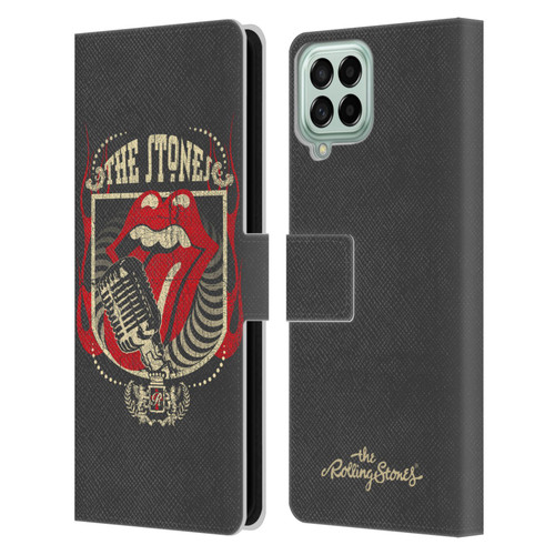 The Rolling Stones Key Art Jumbo Tongue Leather Book Wallet Case Cover For Samsung Galaxy M33 (2022)