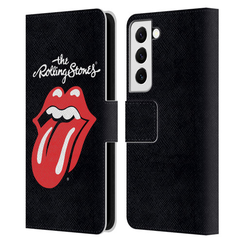 The Rolling Stones Key Art Tongue Classic Leather Book Wallet Case Cover For Samsung Galaxy S22 5G
