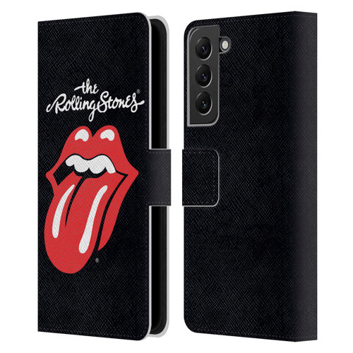 The Rolling Stones Key Art Tongue Classic Leather Book Wallet Case Cover For Samsung Galaxy S22+ 5G