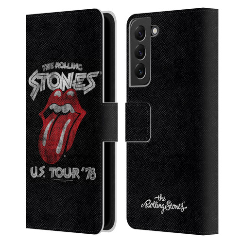 The Rolling Stones Key Art Us Tour 78 Leather Book Wallet Case Cover For Samsung Galaxy S22+ 5G