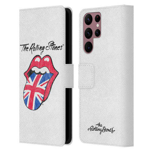 The Rolling Stones Key Art Uk Tongue Leather Book Wallet Case Cover For Samsung Galaxy S22 Ultra 5G