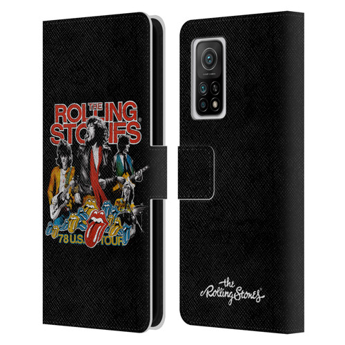 The Rolling Stones Key Art 78 Us Tour Vintage Leather Book Wallet Case Cover For Xiaomi Mi 10T 5G