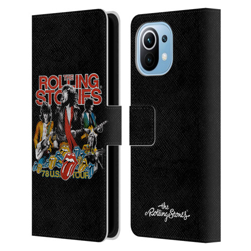 The Rolling Stones Key Art 78 Us Tour Vintage Leather Book Wallet Case Cover For Xiaomi Mi 11