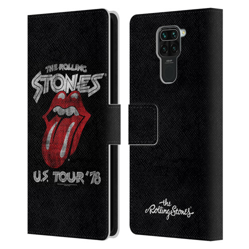 The Rolling Stones Key Art Us Tour 78 Leather Book Wallet Case Cover For Xiaomi Redmi Note 9 / Redmi 10X 4G