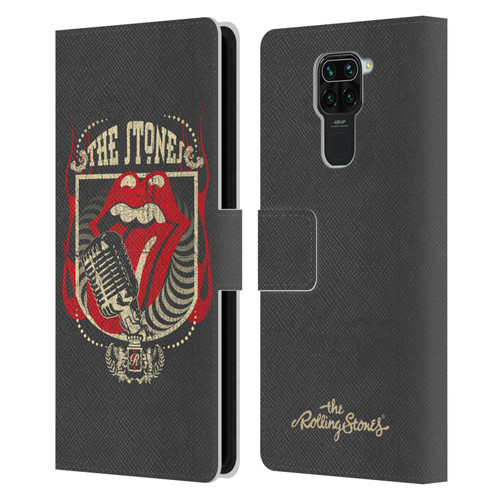 The Rolling Stones Key Art Jumbo Tongue Leather Book Wallet Case Cover For Xiaomi Redmi Note 9 / Redmi 10X 4G