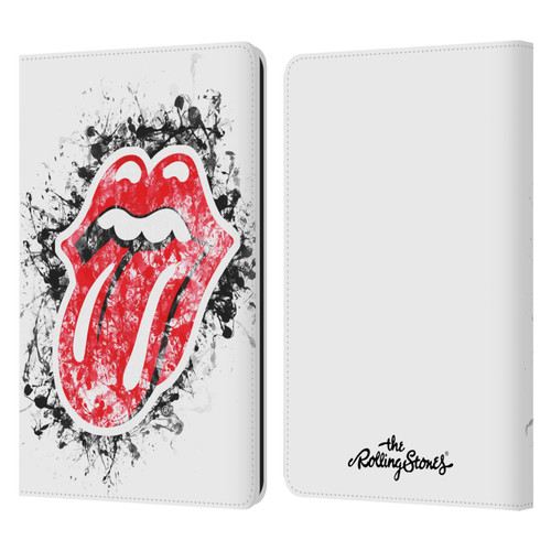 The Rolling Stones Licks Collection Distressed Look Tongue Leather Book Wallet Case Cover For Amazon Kindle Paperwhite 1 / 2 / 3