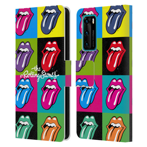The Rolling Stones Licks Collection Pop Art 1 Leather Book Wallet Case Cover For Huawei P40 5G