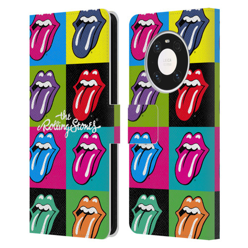 The Rolling Stones Licks Collection Pop Art 1 Leather Book Wallet Case Cover For Huawei Mate 40 Pro 5G