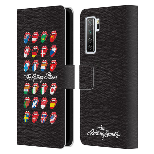 The Rolling Stones Licks Collection Flag Poster Leather Book Wallet Case Cover For Huawei Nova 7 SE/P40 Lite 5G
