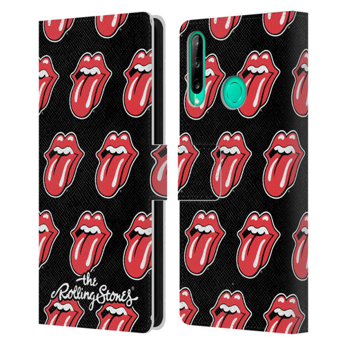 The Rolling Stones Licks Collection Tongue Classic Pattern Leather Book Wallet Case Cover For Huawei P40 lite E