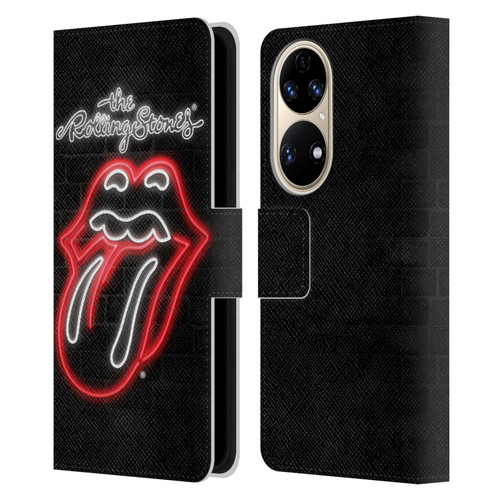 The Rolling Stones Licks Collection Neon Leather Book Wallet Case Cover For Huawei P50