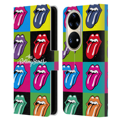 The Rolling Stones Licks Collection Pop Art 1 Leather Book Wallet Case Cover For Huawei P50 Pro