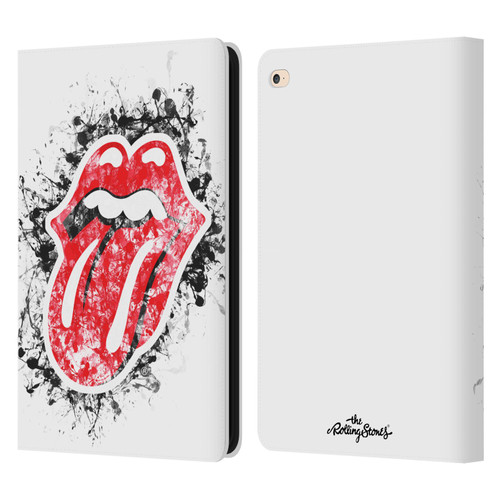 The Rolling Stones Licks Collection Distressed Look Tongue Leather Book Wallet Case Cover For Apple iPad Air 2 (2014)