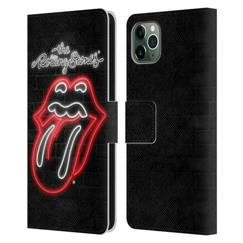 The Rolling Stones Licks Collection Neon Leather Book Wallet Case Cover For Apple iPhone 11 Pro Max