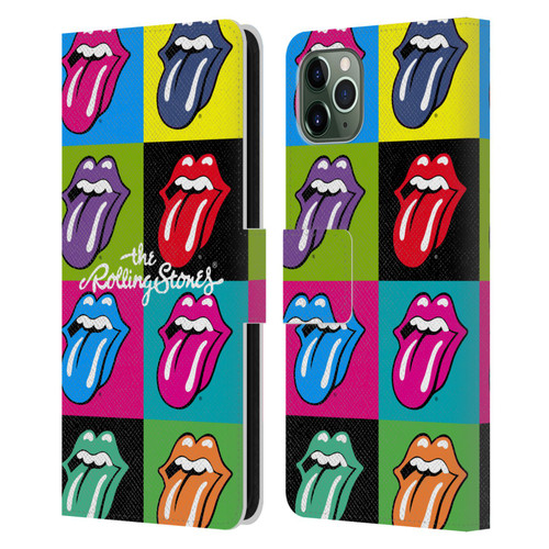 The Rolling Stones Licks Collection Pop Art 1 Leather Book Wallet Case Cover For Apple iPhone 11 Pro Max