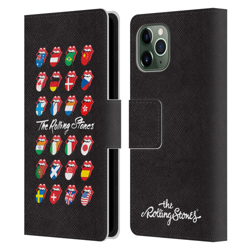 The Rolling Stones Licks Collection Flag Poster Leather Book Wallet Case Cover For Apple iPhone 11 Pro
