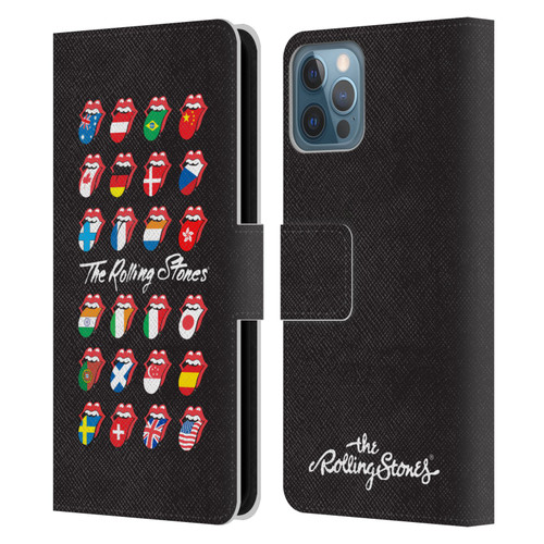 The Rolling Stones Licks Collection Flag Poster Leather Book Wallet Case Cover For Apple iPhone 12 / iPhone 12 Pro